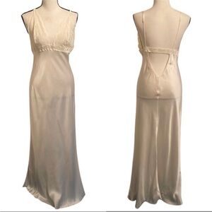 Victoria's Secret Satin Vintage Lace Maxi Dress